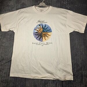 America's Smithsonian 1996 Saint Paul MN Men's T-Shirt XXL White VTG Made In USA
